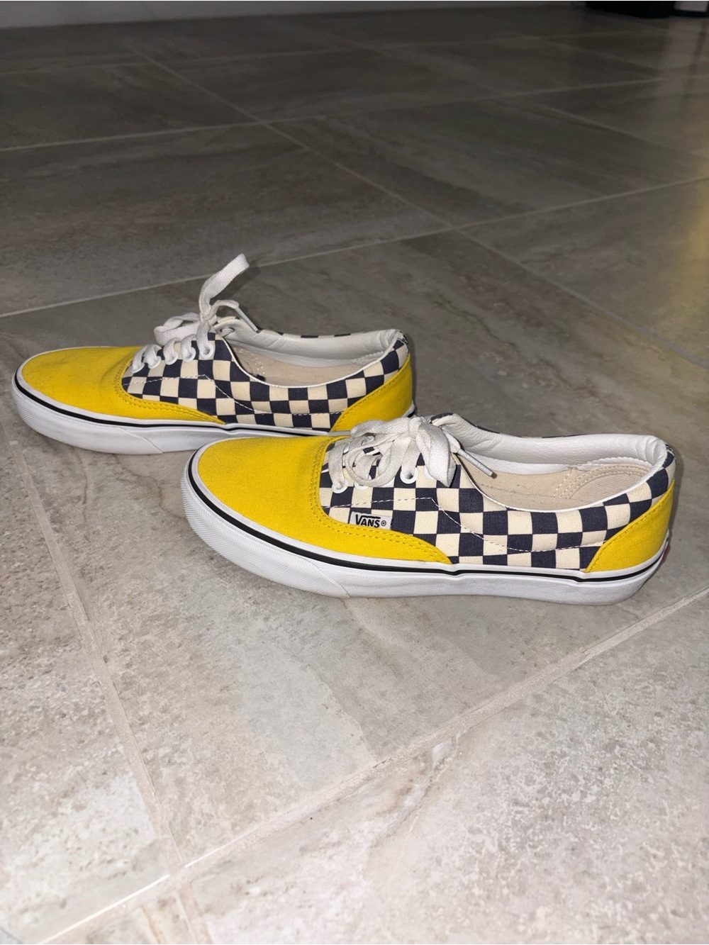 Yellow Checkerboard Vans